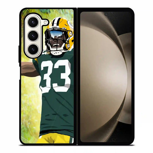 Aaron Jones Cartoon Samsung Z6 Fold Case