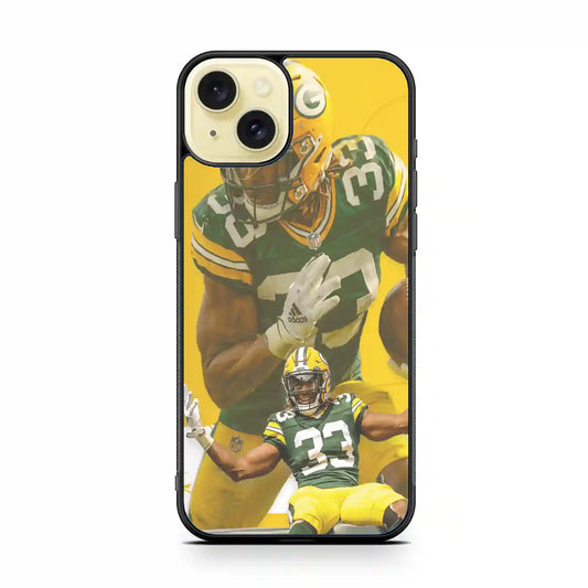 Aaron Jones Football iPhone 15 Plus Case