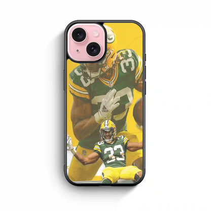 Aaron Jones Football iPhone 15 Case