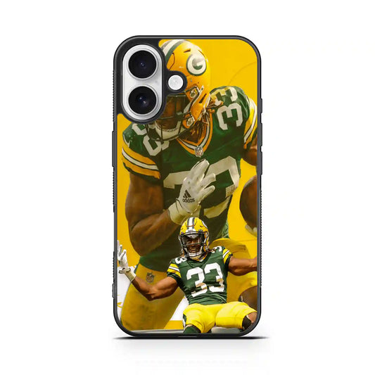 Aaron Jones Football iPhone 16 Case