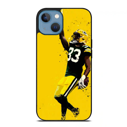 Aaron Jones Green Bay Football iPhone 14 Case