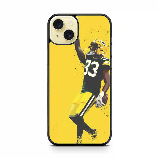 Aaron Jones Green Bay Football iPhone 15 Plus Case