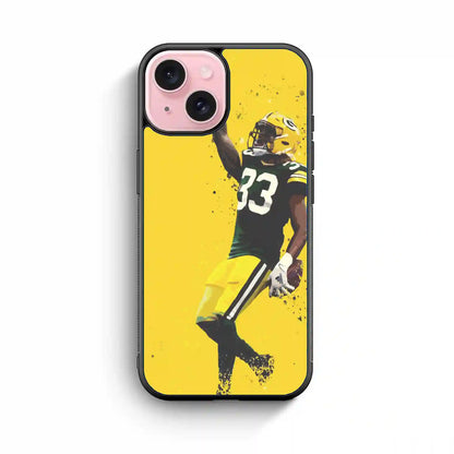 Aaron Jones Green Bay Football iPhone 15 Case