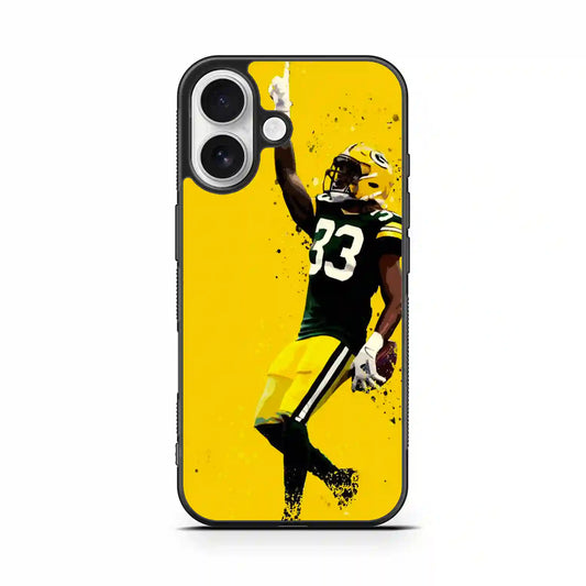 Aaron Jones Green Bay Football iPhone 16 Case