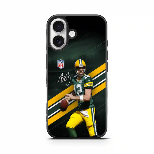 Aaron Rodgers Nfl Football America  iPhone 16 Case