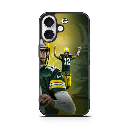 Aaron Rodgers Nfl Football Green Bay iPhone 16 Case