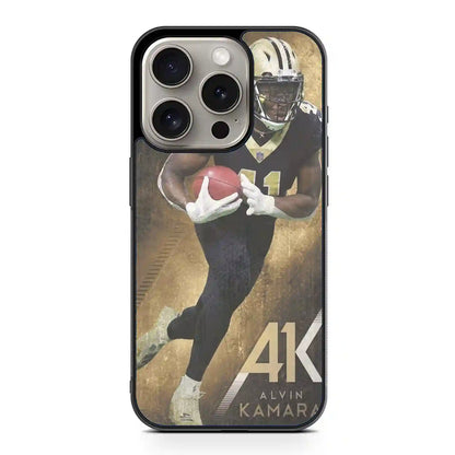 Alvin Kamara Akcolorretro New Orleans iPhone 15 Pro Max Case