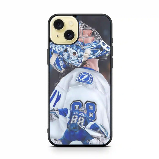 Andrei Vasilevskiy Tampa Bay Hockey Ice iPhone 15 Plus Case