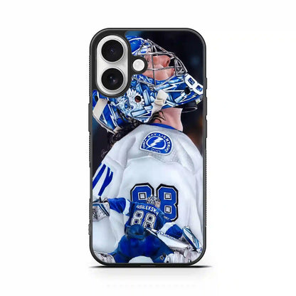 Andrei Vasilevskiy Tampa Bay Hockey Ice iPhone 16 Case