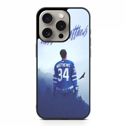 Auston Matthews Hockey iPhone 15 Pro Max Case