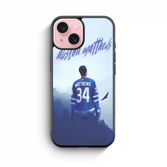 Auston Matthews Hockey iPhone 15 Case