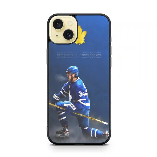 Auston Matthews Nhl Ice Hockey iPhone 15 Plus Case