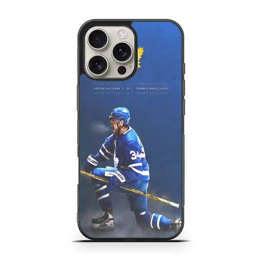 Auston Matthews Nhl Ice Hockey iPhone 16 Pro Case