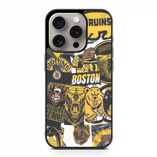 Boston Bruins Colorful iPhone 15 Pro Max Case