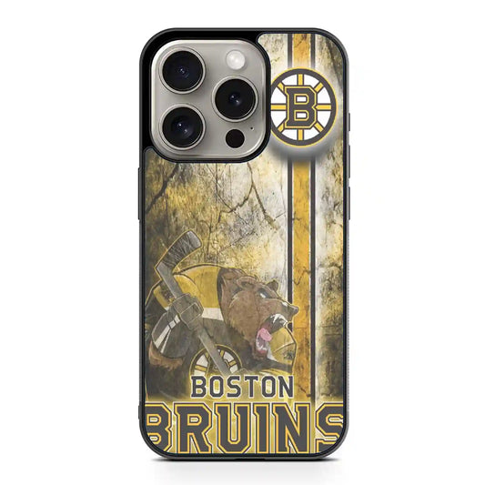 Boston Bruins Retro iPhone 15 Pro Max Case