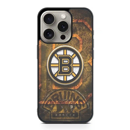 Boston Bruins Vintage iPhone 15 Pro Max Case