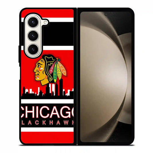 Chicago Blackhawks Colorful Samsung Z6 Fold Case