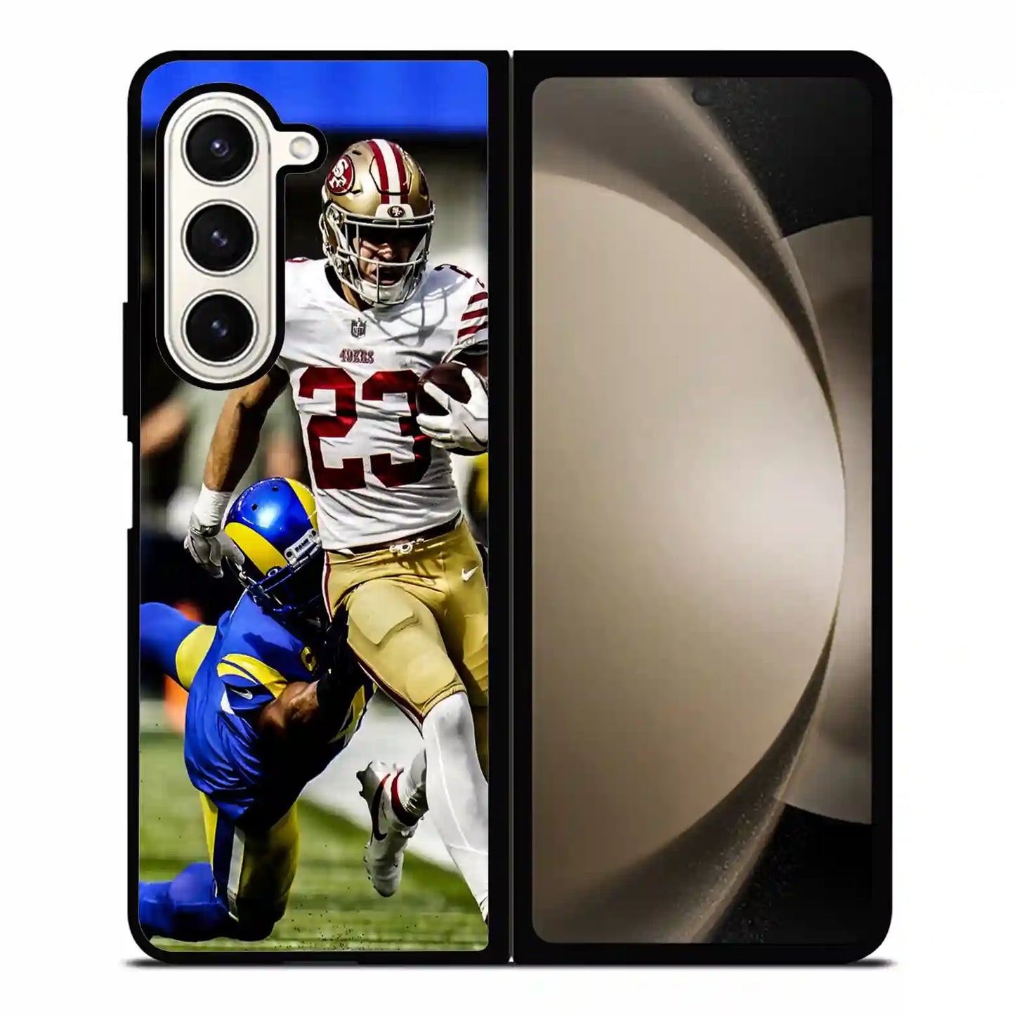 Christian Mccaffrey Colorpersonalizeders Nfl Samsung Z6 Fold Case