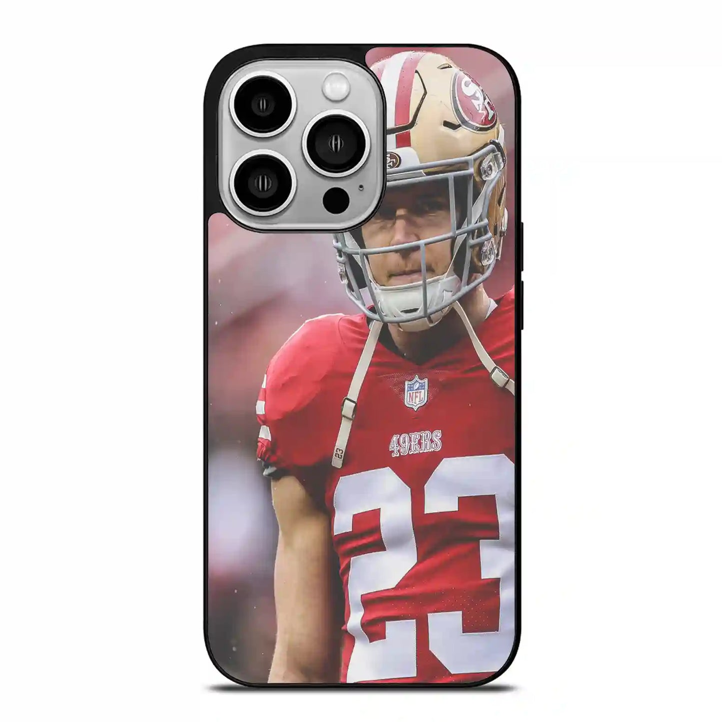 Christian Mccaffrey Colorpersonalizeders San Fransisco Football iPhone 14 Pro Case