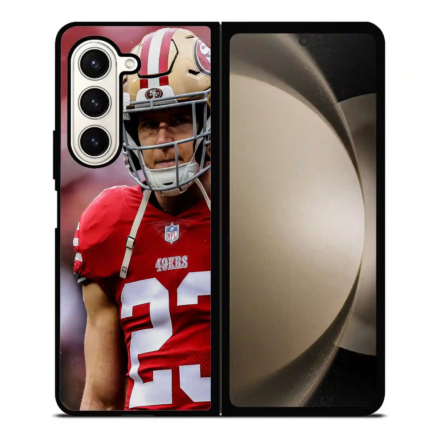 Christian Mccaffrey Colorpersonalizeders San Fransisco Football Samsung Z6 Fold Case