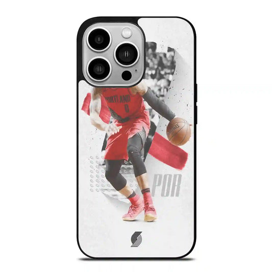 Damian Liliard Basketball Blazers iPhone 14 Pro Case