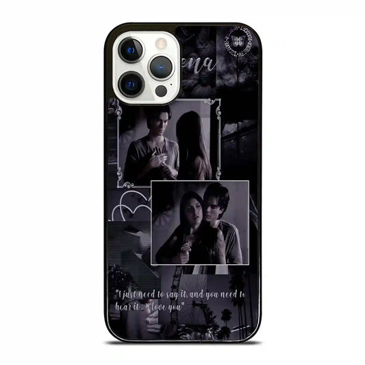 Damon Salvatore And Delena Color iPhone 12 Pro Case