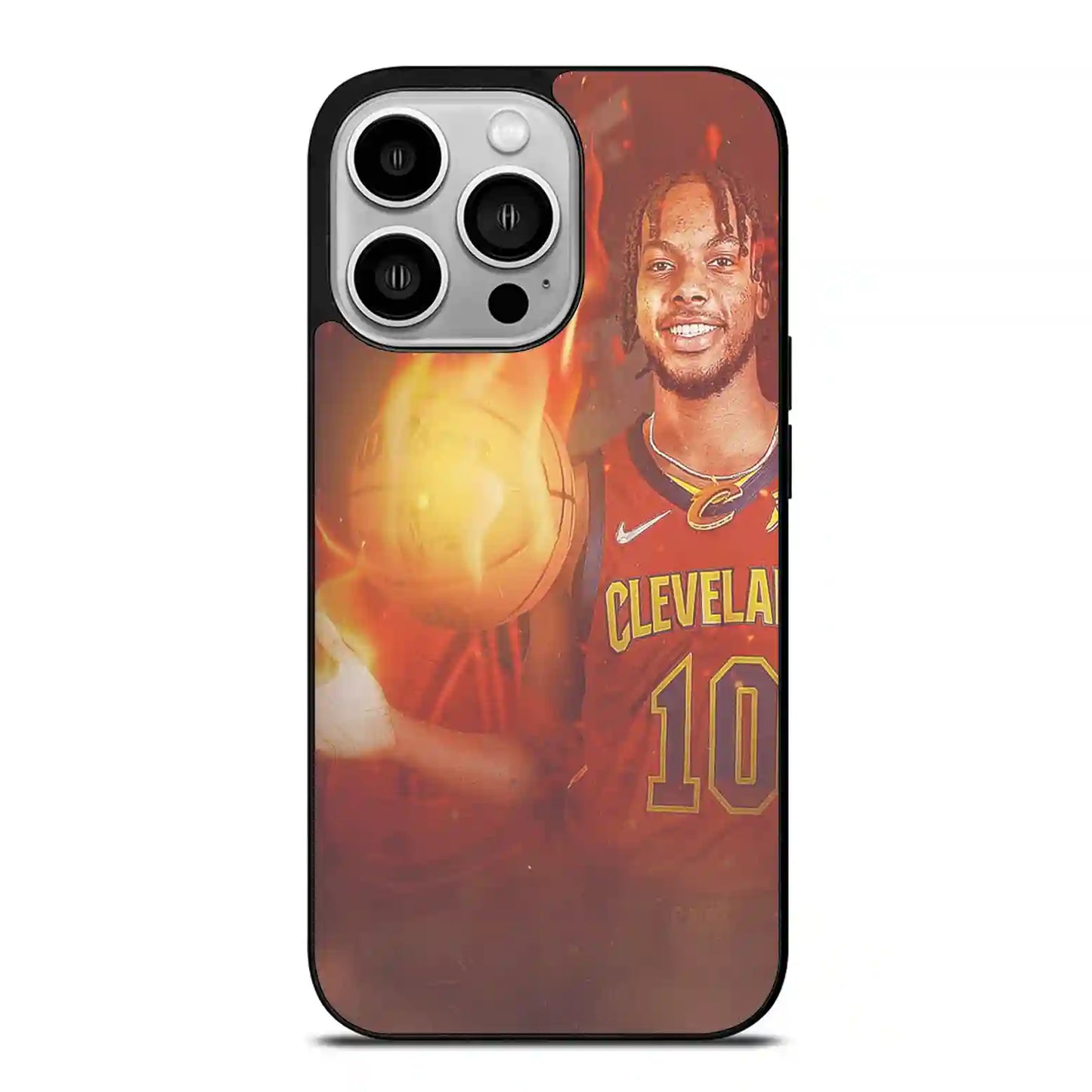 Darius Garland Basketball Fire iPhone 14 Pro Case