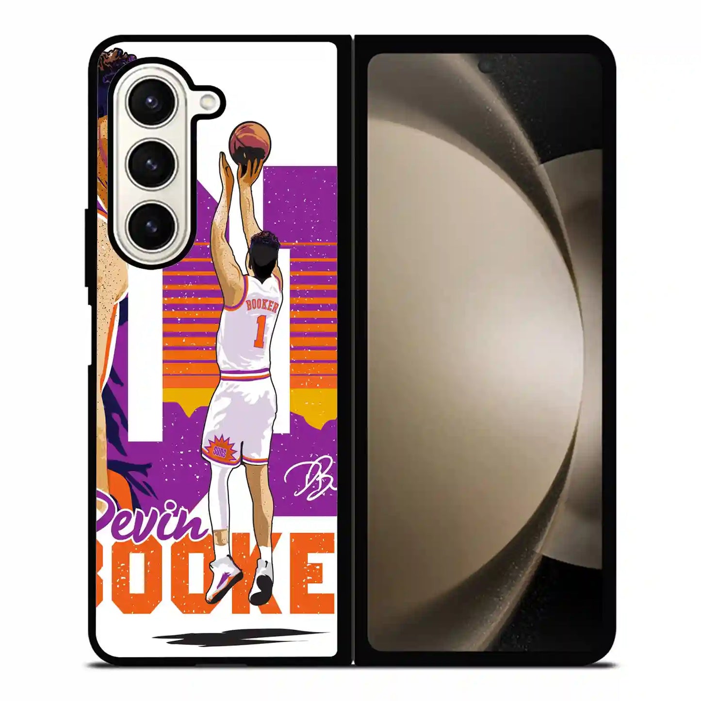 Devin Booker Cartoon Samsung Z6 Fold Case