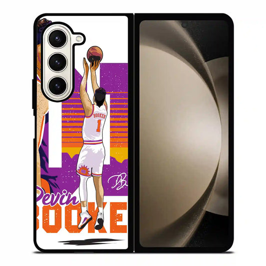 Devin Booker Cartoon Samsung Z6 Fold Case