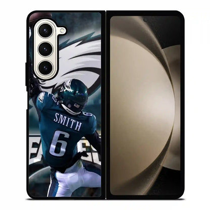 Devonta Smith Eagles Jump Samsung Z6 Fold Case