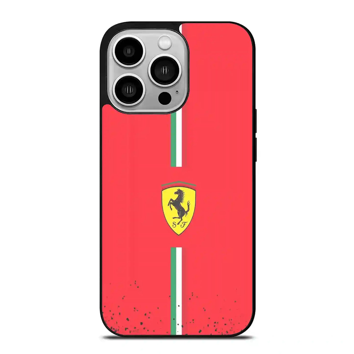 Ferrari Stripe Personalized iPhone 14 Pro Case