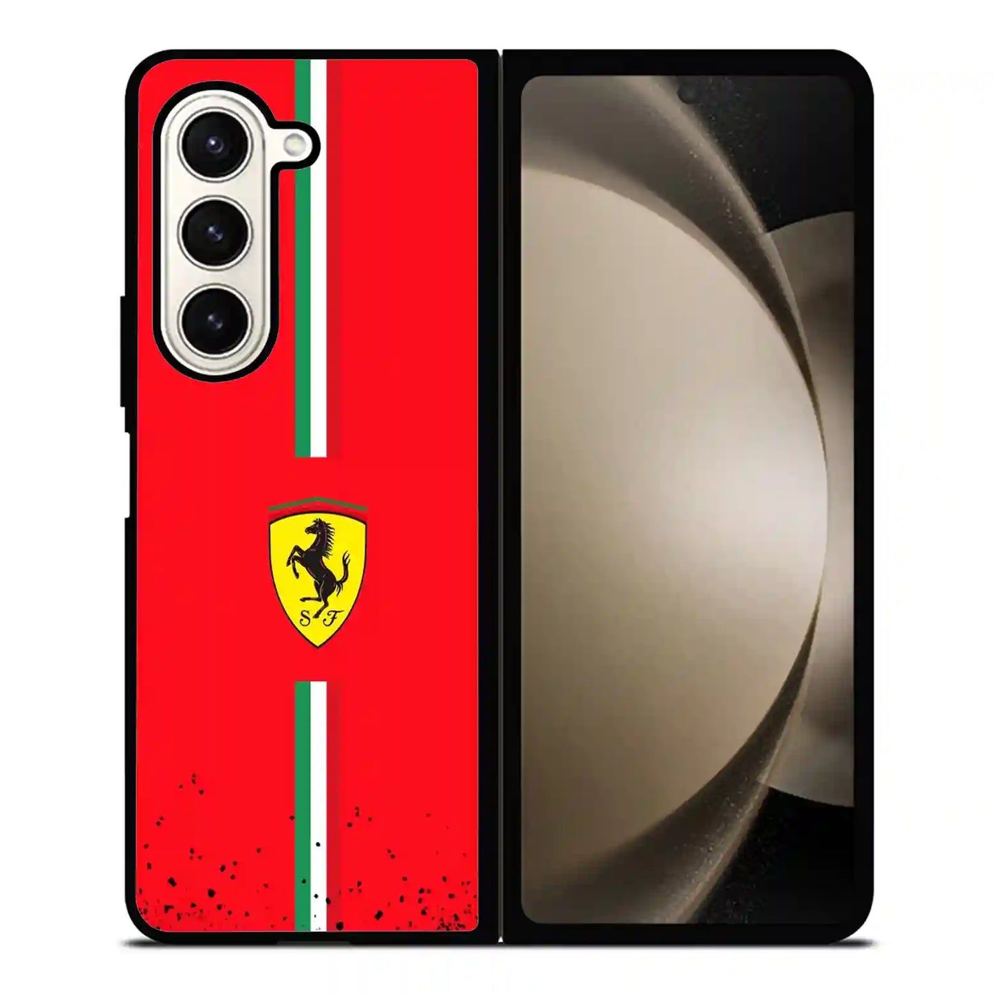 Ferrari Stripe Personalized Samsung Z6 Fold Case