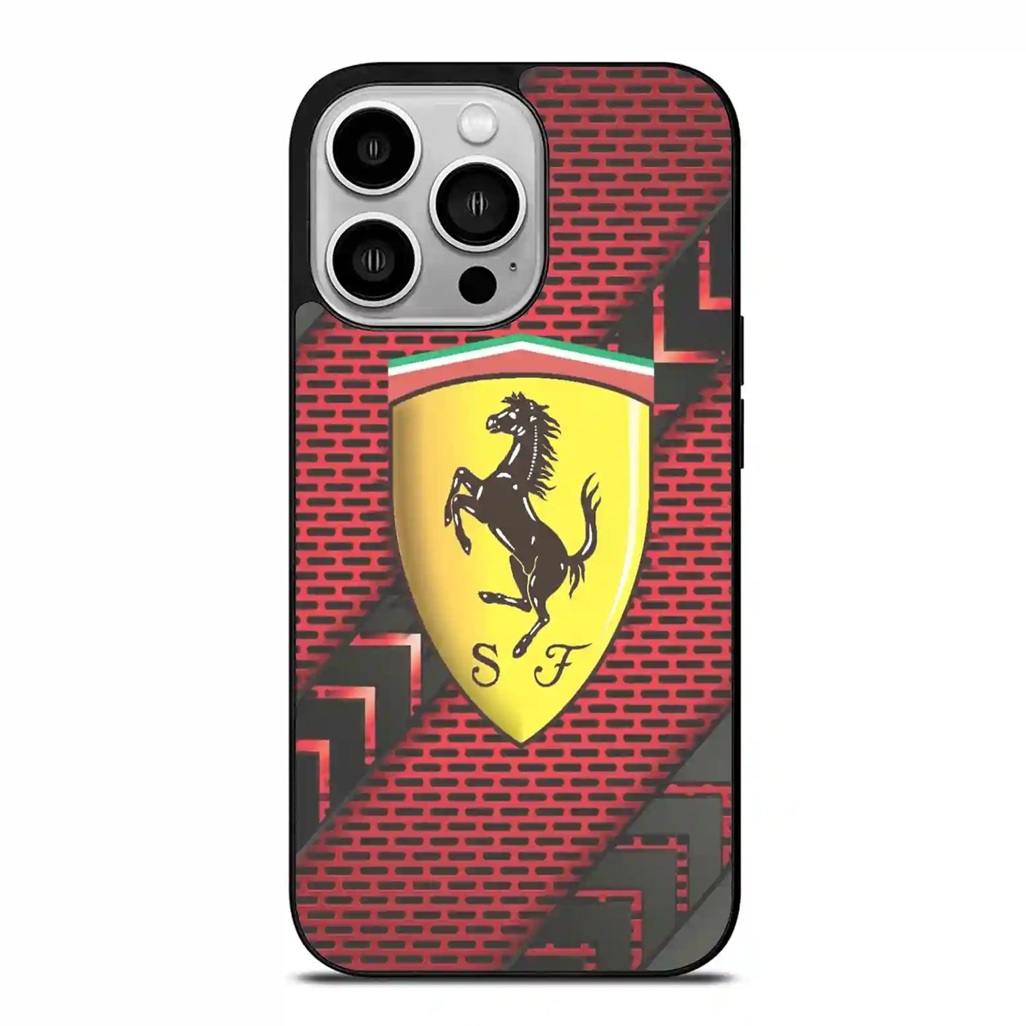 Ferrari Triangle Colorful iPhone 14 Pro Case