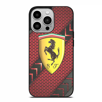 Ferrari Triangle Colorful iPhone 14 Pro Case