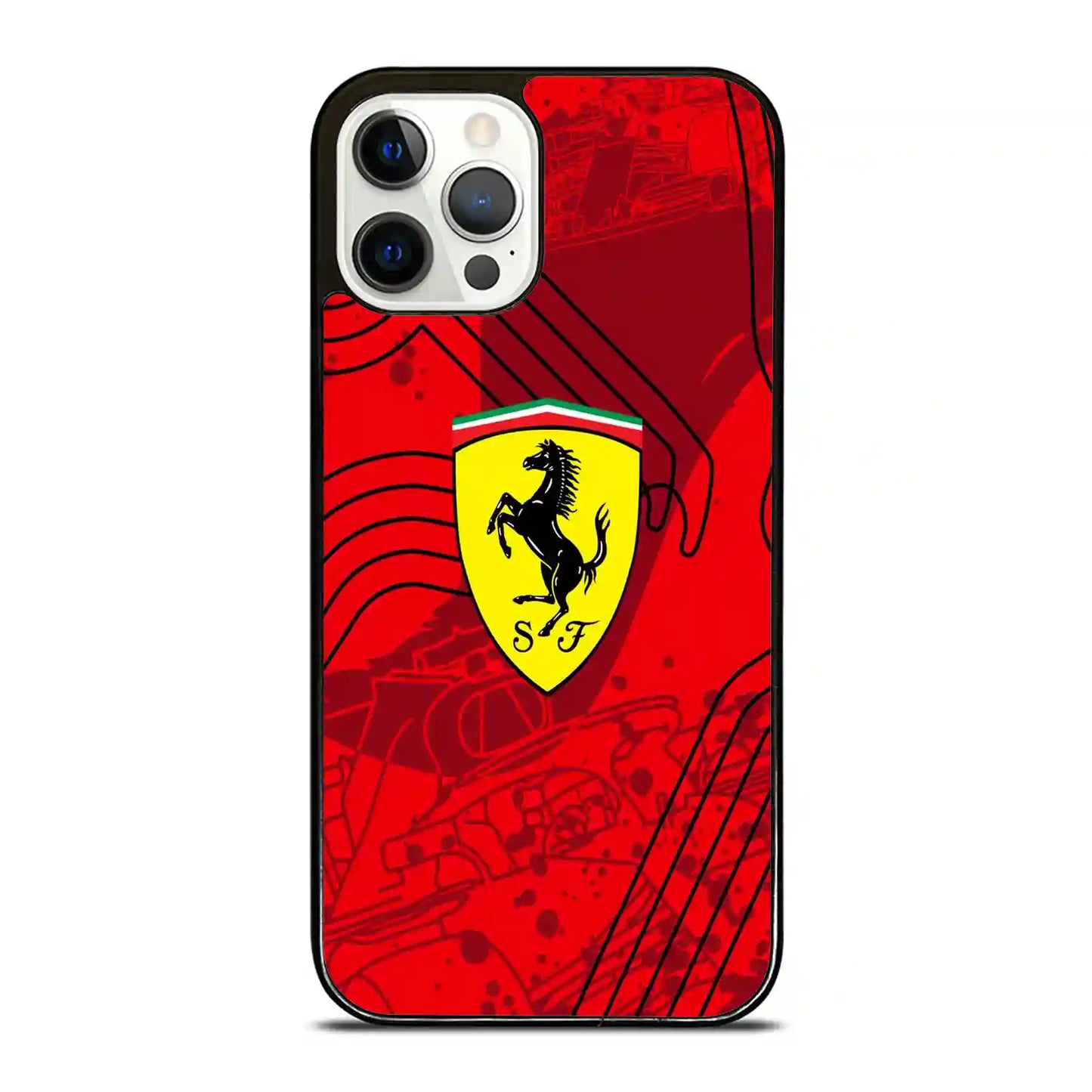 Ferrarri Red Personalized iPhone 12 Pro Case