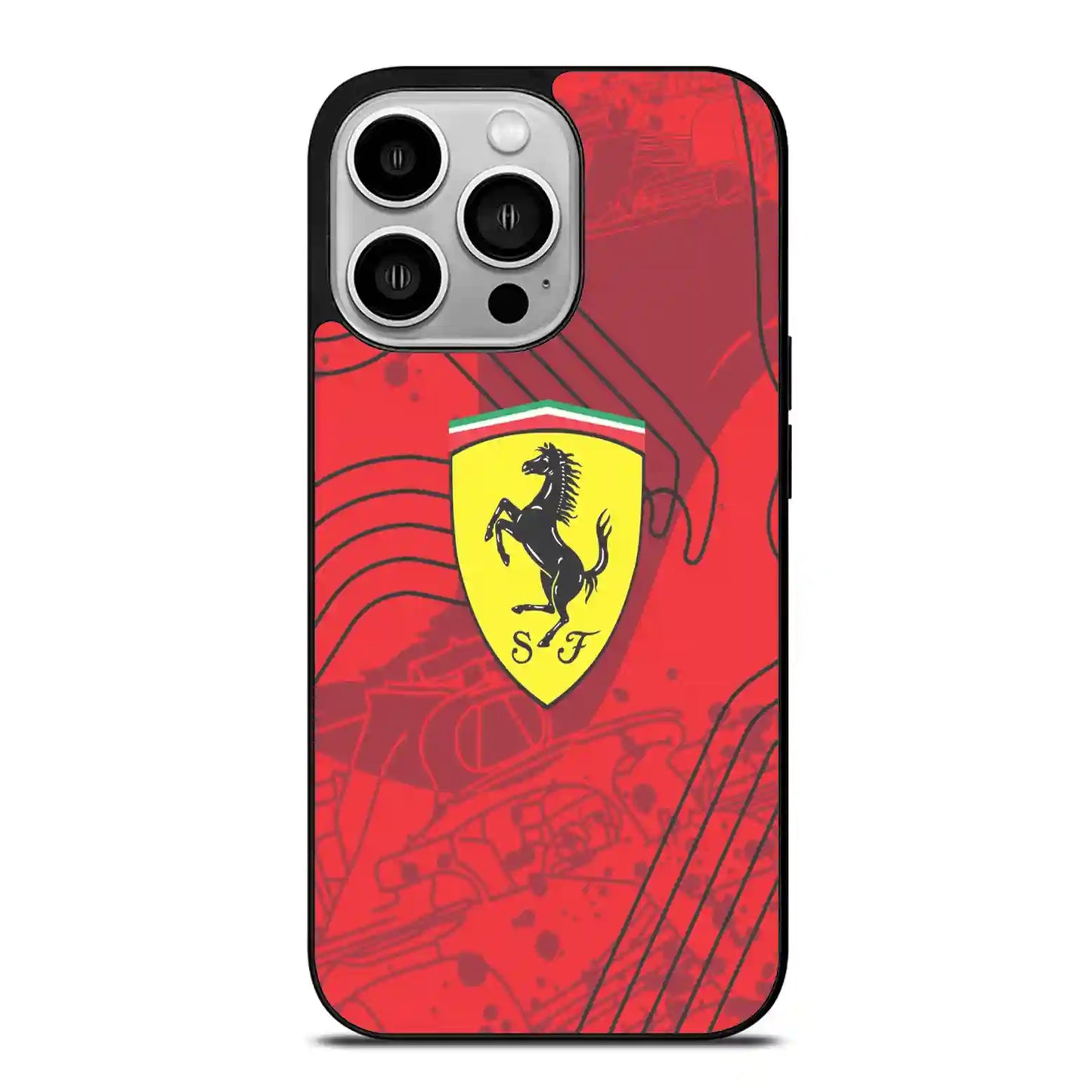 Ferrarri Red Personalized iPhone 14 Pro Case