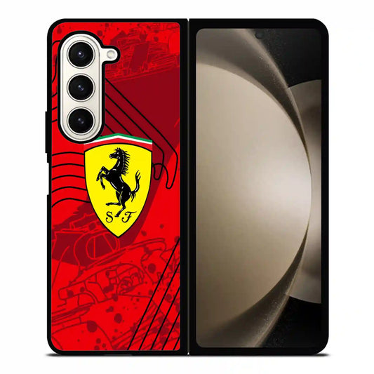 Ferrarri Red Personalized Samsung Z6 Fold Case