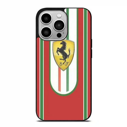 Ferrarri Red Retro iPhone 14 Pro Case