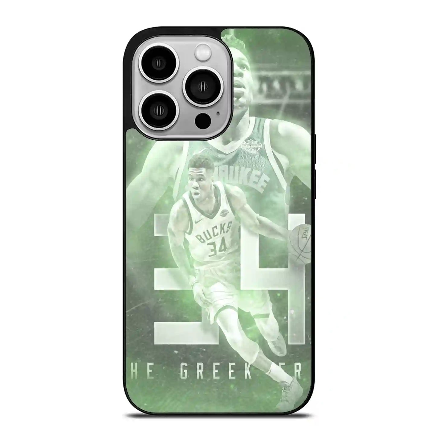 Giannis Antetokounmpo Basketball Bucks iPhone 14 Pro Case