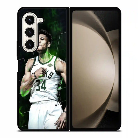 Giannis Antetokounmpo Jump Basketball Samsung Z6 Fold Case