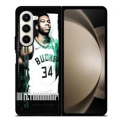 Giannis Antetokounmpo Nba Basketball Bucks Samsung Z6 Fold Case