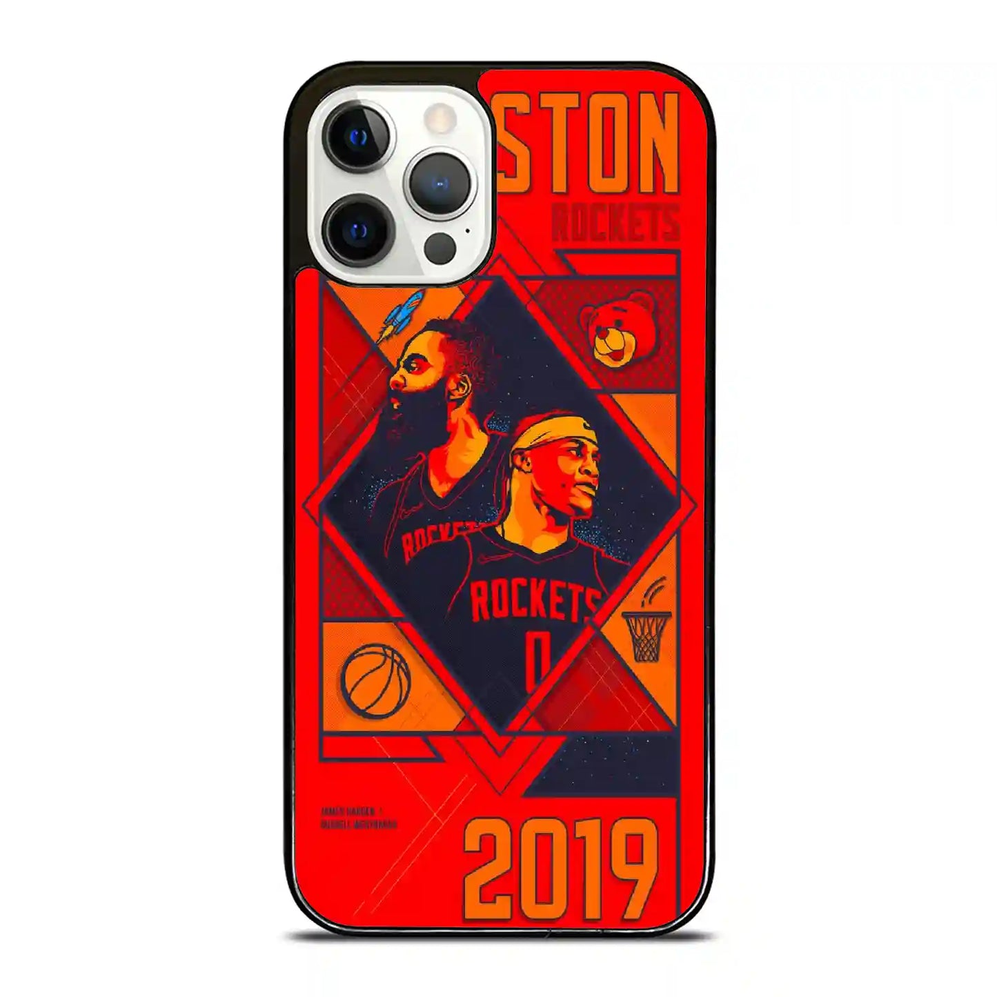 Houston Rocket Colorful iPhone 12 Pro Case