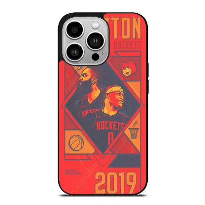 Houston Rocket Colorful iPhone 14 Pro Case