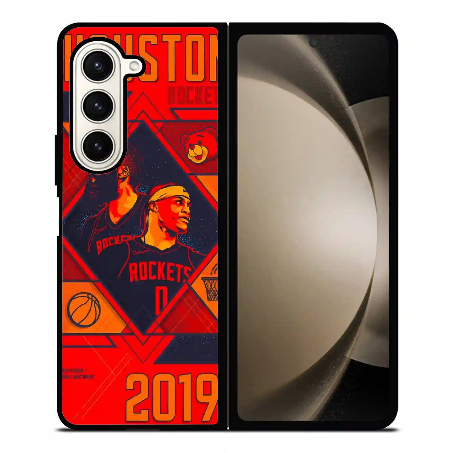 Houston Rocket Colorful Samsung Z6 Fold Case