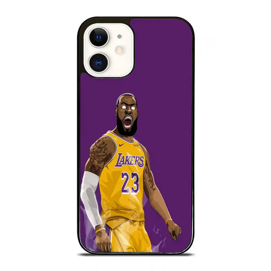 James Lebron Lakers Cartoon iPhone 12 Case