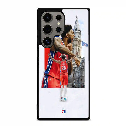 Joel Embiid Basketball Samsung Galaxy S24 Ultra Case