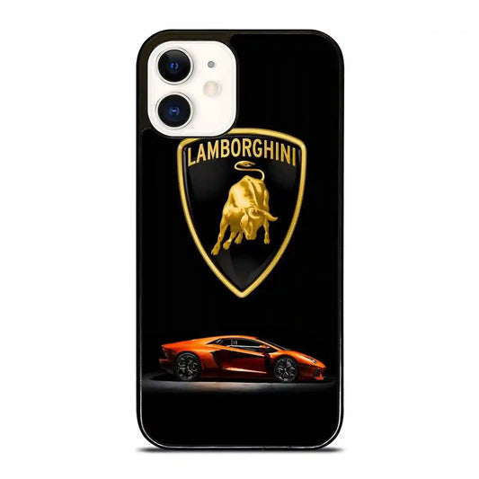 Lambhorgini Black Retro iPhone 12 Case