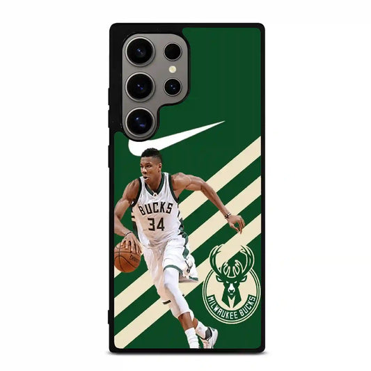 Milwaukee Bucks Retropersonalized Samsung Galaxy S24 Ultra Case