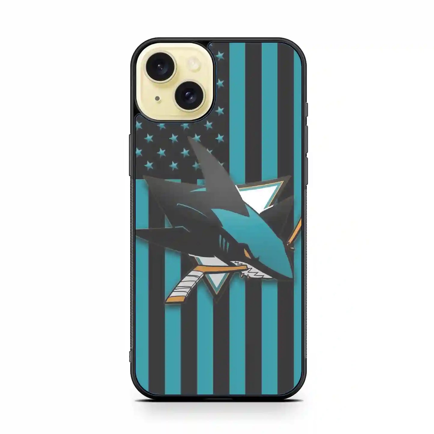 San Jose Sharks Retro iPhone 15 Plus Case