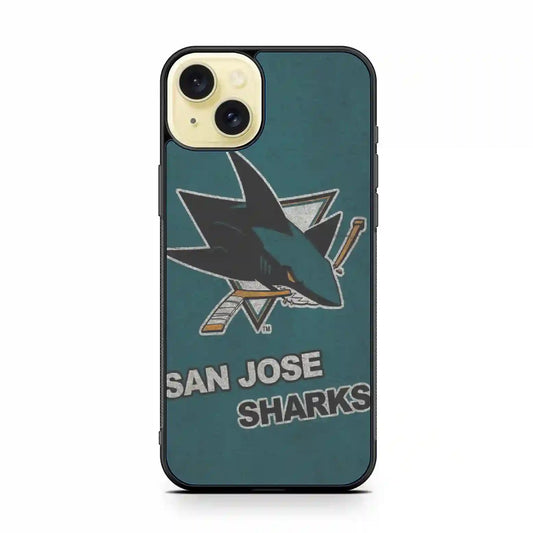 San Jose Sharks Retrocolorful iPhone 15 Plus Case